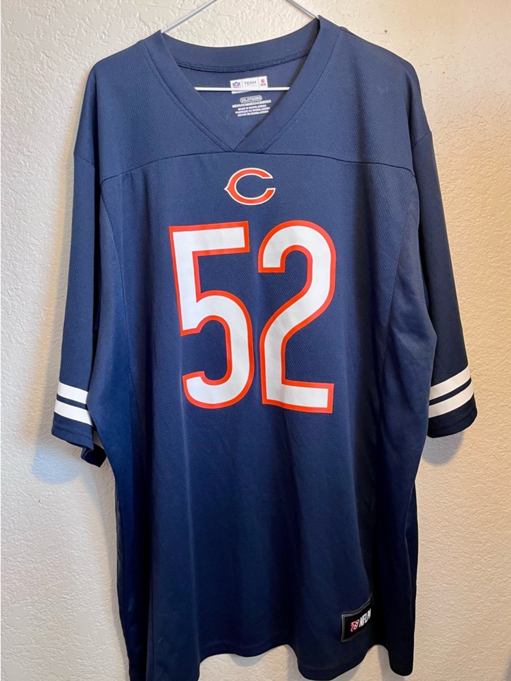 NFL Chicago Bears Navy Jersey with White and Orange #52 MACK